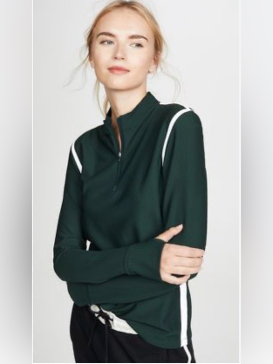 Tory Sport Tops - Tory Burch Sport Performance Reflective-Stripe Quarter-Zip Pullover XL $198